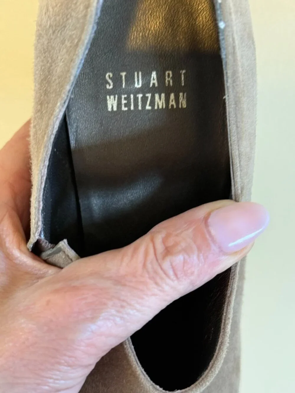 Stuart Weitzman Suede Booties – Taupe – Size 7 – NWOT